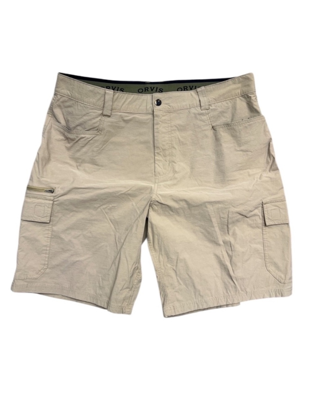 Orvis Men’s Tan Tech Cargo Shorts Hiking Outdoor Lightweight‎ Size 34